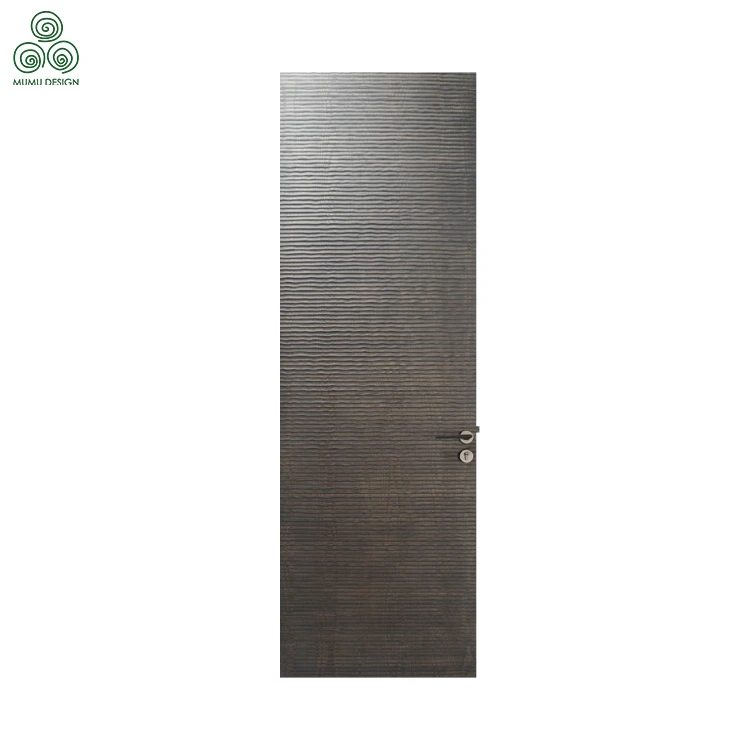 custom Ripple Texture Solid Wood Door