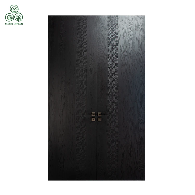 Chiseled Texture Double Wood Door