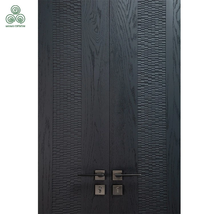 custom Chiseled Texture Double Wood Door