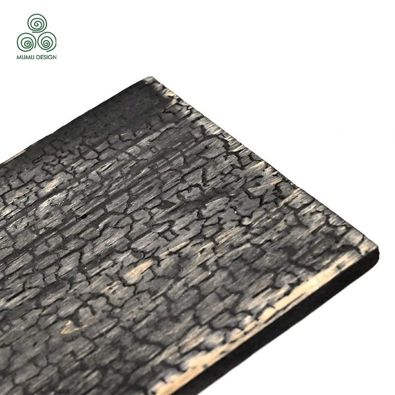 Rustic Crackle Charred Wood Cladding
