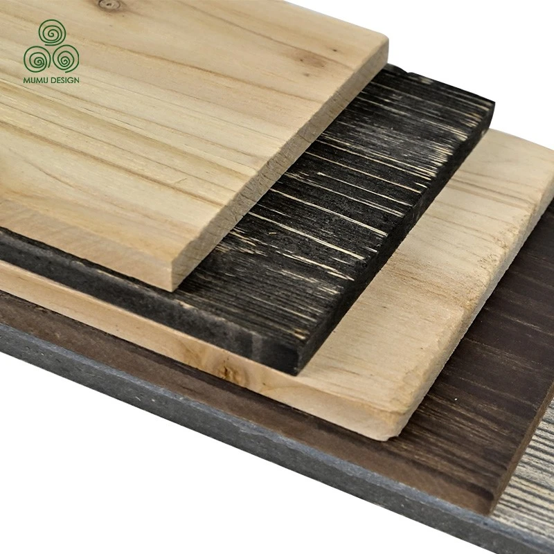 Custom Flat Surface Shou Sugi Ban Wood Panel