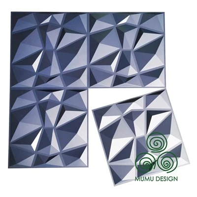 Blue 3d Wall Panels