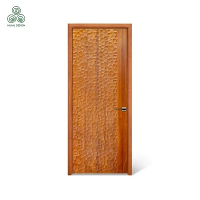 Ice-Crack Texture Solid Wood Door