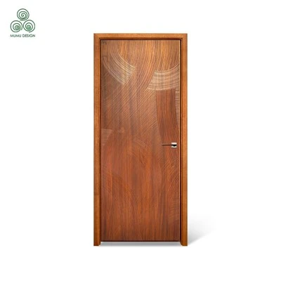 Spiral Textured Solid Wooden Door